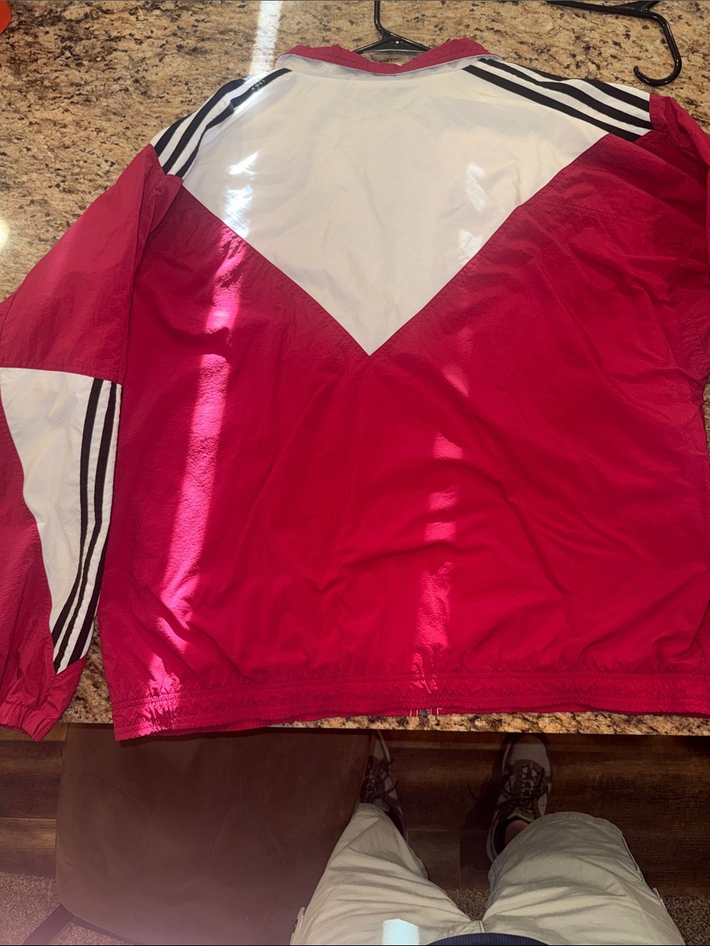 Vintage early 90’s adidas Red and White Windbreaker Jacket - Picture 7 of 7